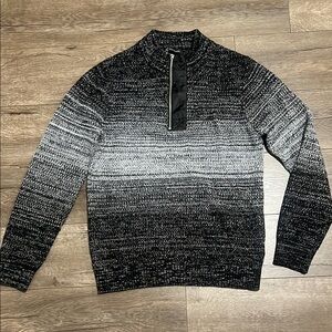 Men's Black and Gray Sweater
